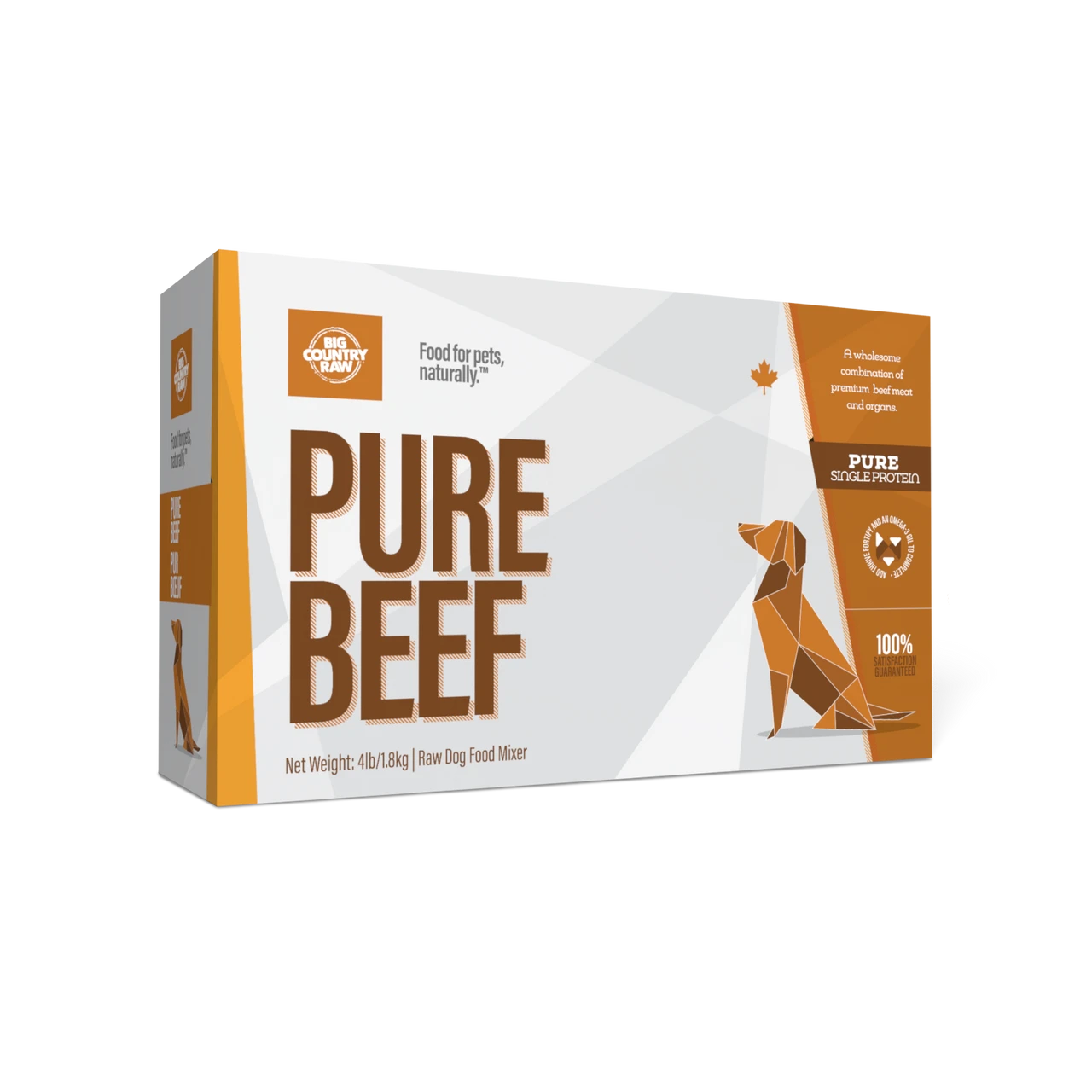 Big Country Raw Pure Beef Carton Dog 4x1 lb