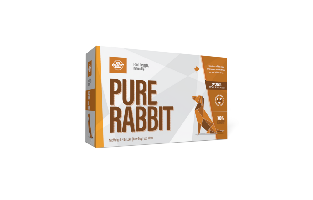 Big Country Raw Pure Rabbit Dog 4 x 1 lb Ctn