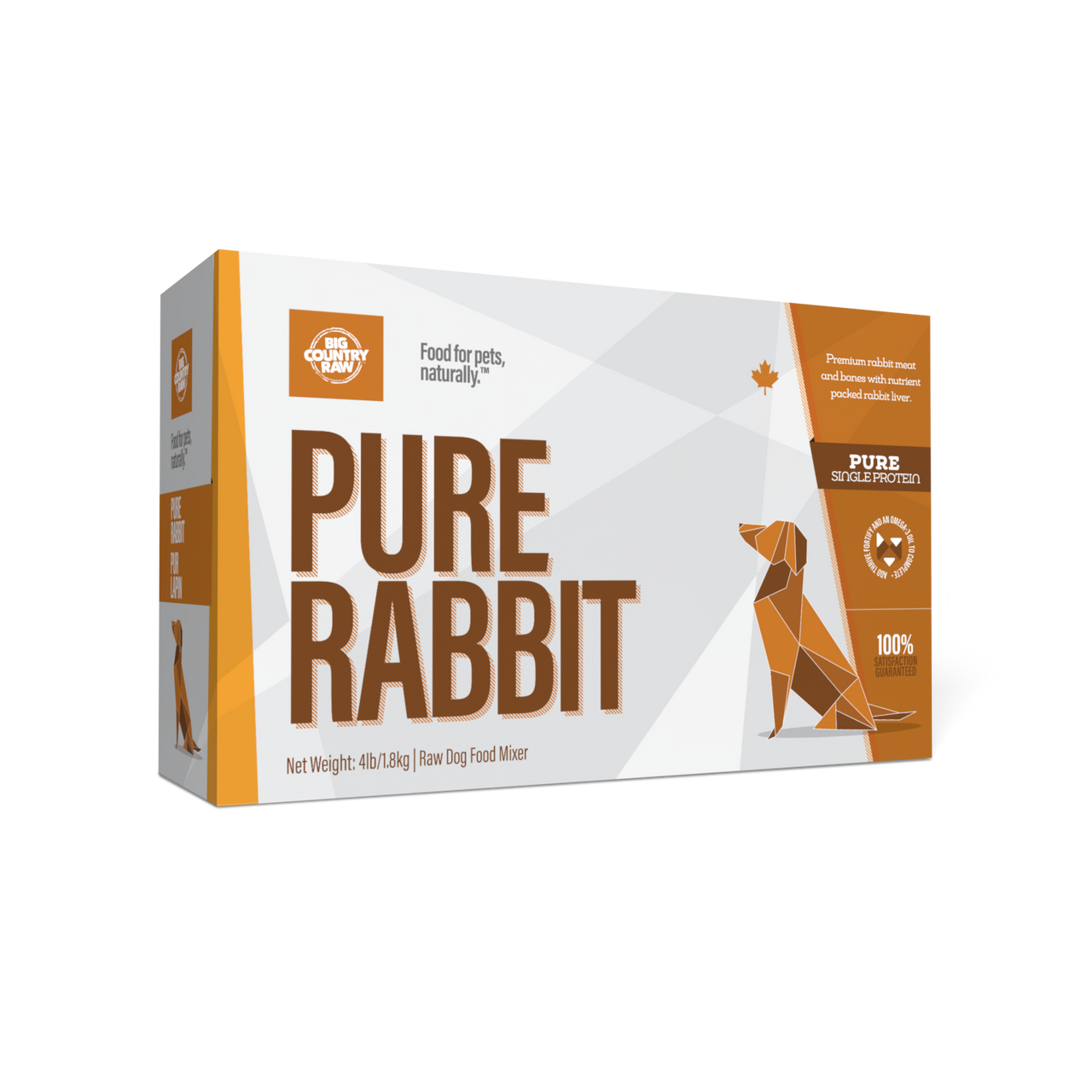 Big Country Raw Pure Rabbit Dog 4 x 1 lb Ctn