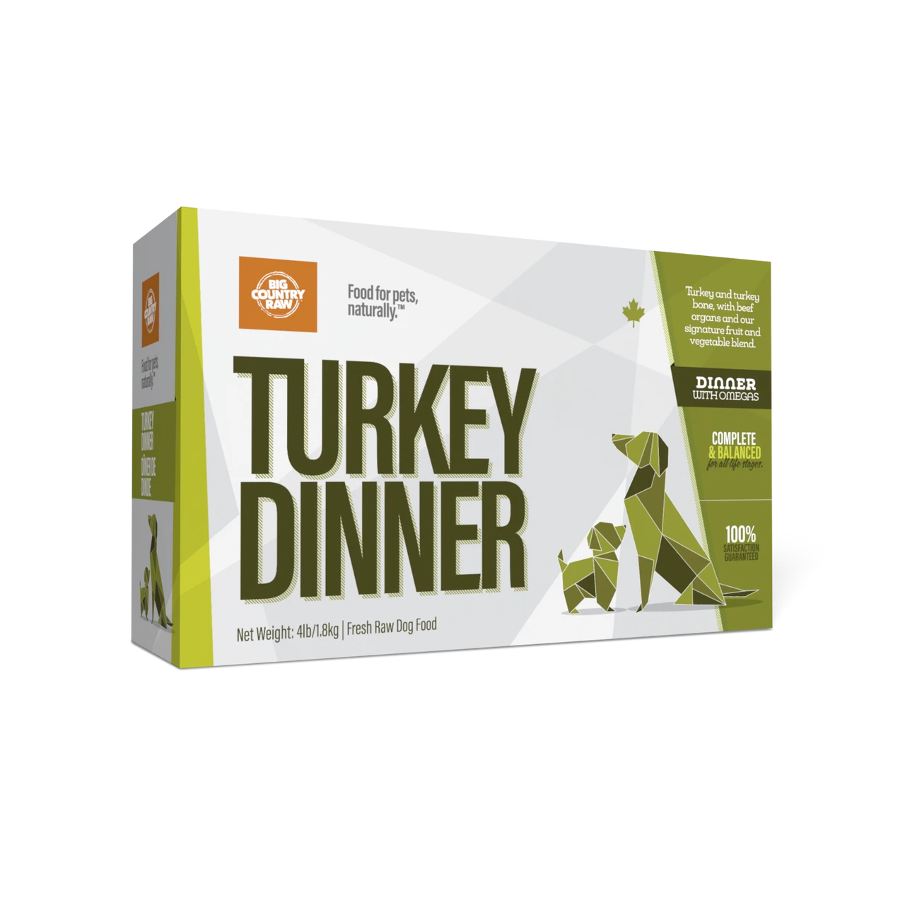 Big Country Raw Turkey Dinner Dog 4 x 1 lb