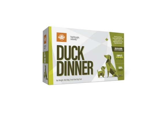 Big Country Raw Duck Dinner Carton Dog 4x1 lb