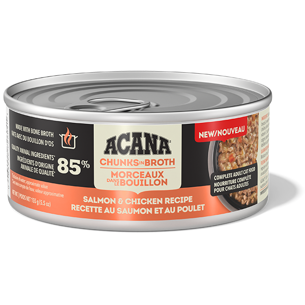 Acana Cat Chunks In Broth Salmon & Chicken 155g