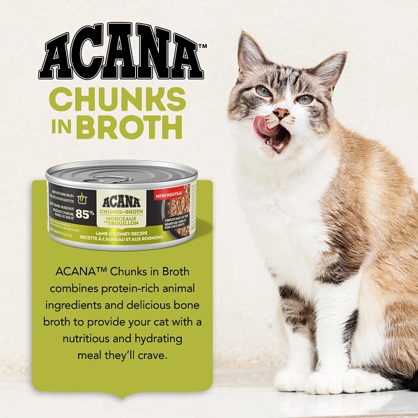 Acana Cat Chunks In Broth Lamb & Kidney 155g