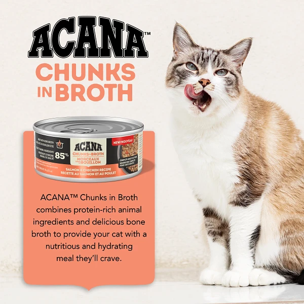 Acana Cat Chunks In Broth Salmon & Chicken 155g