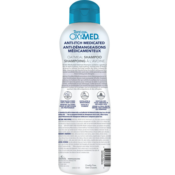 Tropiclean Oxymed Oat Anti-Itch  Shampoo 20 oz