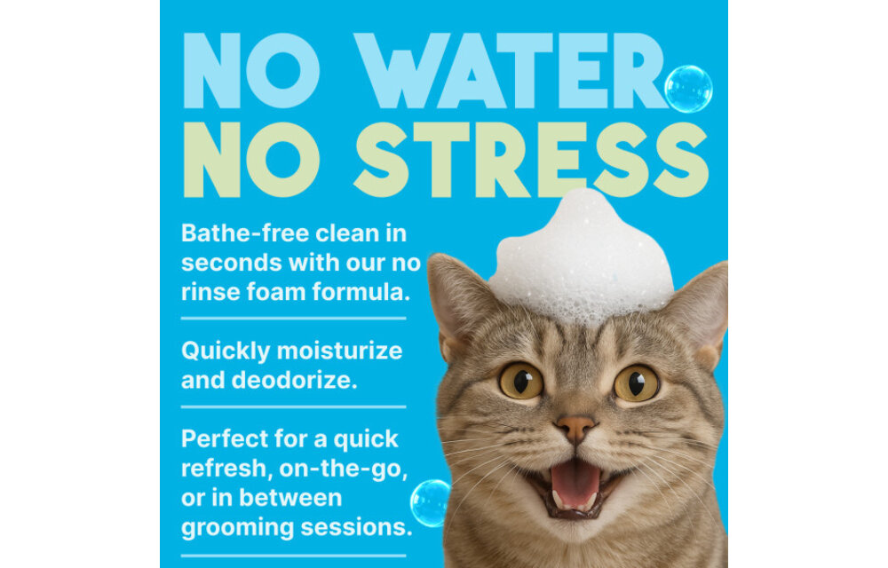 TropiClean Cat Waterless Shampoo Dander Reducing 7.4 oz
