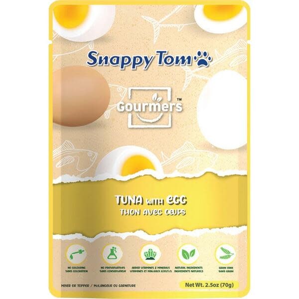 Snappy Tom Gourmers Tuna with Egg 70g Pouch