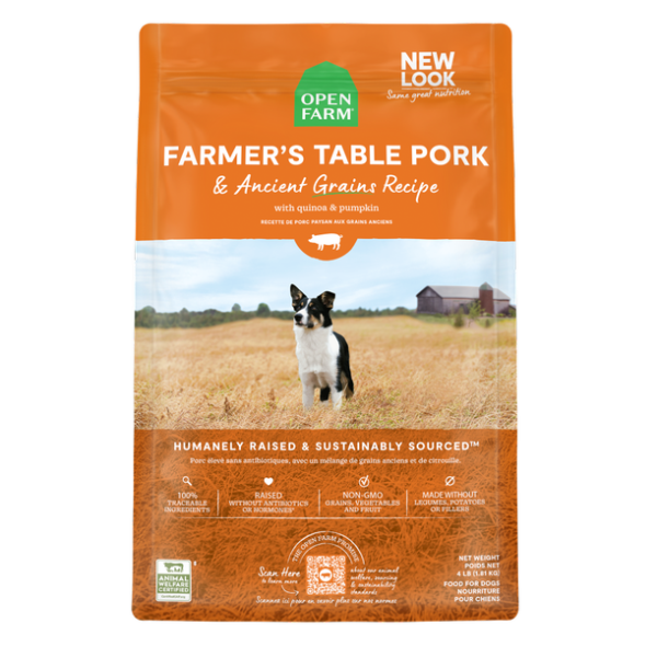Open Farm Dog Ancient Grains Pork 22lb