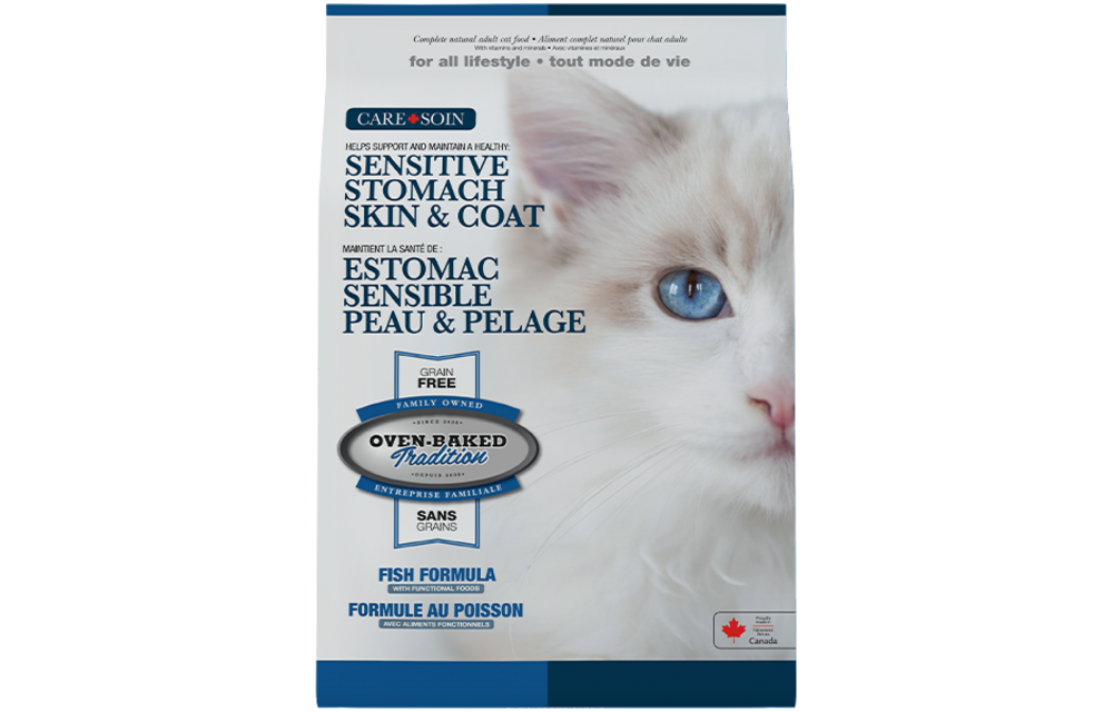 Oven-Baked Tradition Cat Care Sensitive Stomach All Life Stages Grain Free Fish 5Lb