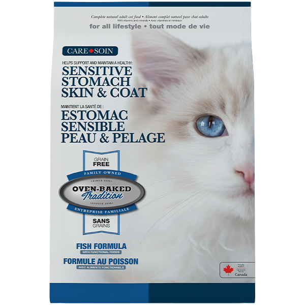Oven-Baked Tradition Cat Care Sensitive Stomach All Life Stages Grain Free Fish 5Lb