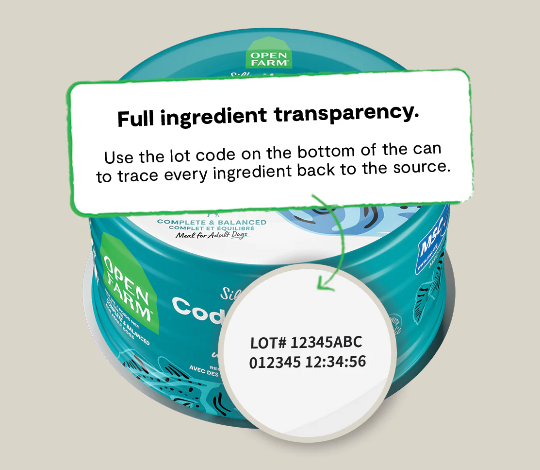 Open Farm Dog Cod & Herring with Blueberries 7oz