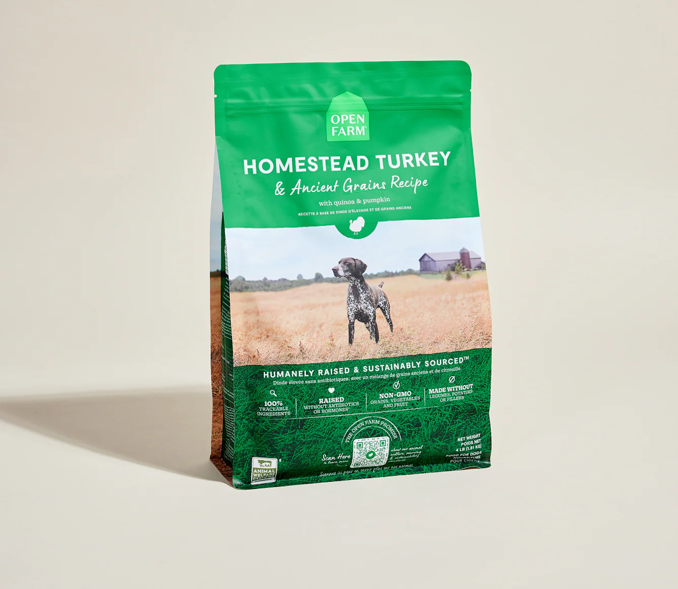 Open Farm Dog Ancient Grains Turkey 4lb