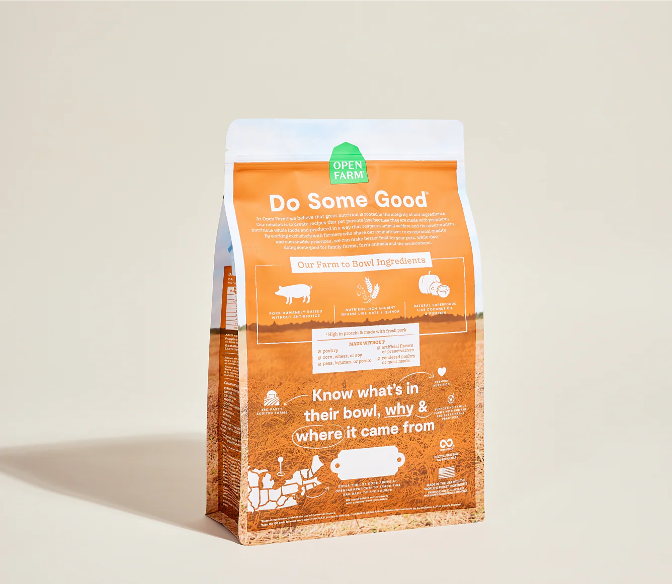 Open Farm Dog Ancient Grains Pork 22lb