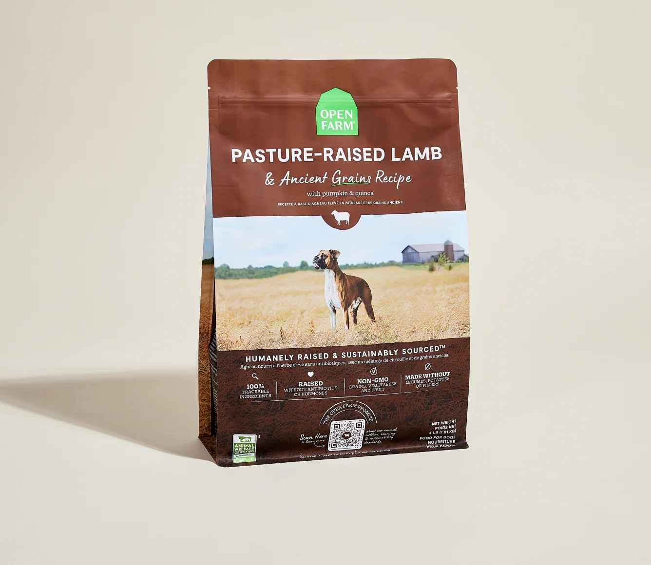 Open Farm Dog Ancient Grains Lamb 4lb
