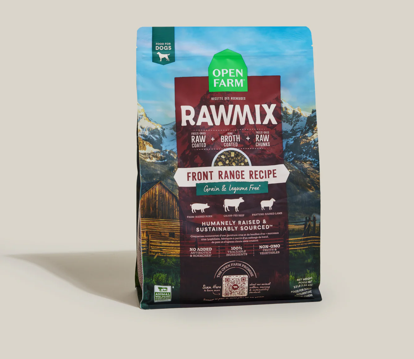 Open Farm Dog RawMix Grain Free Front Range 3.5lb