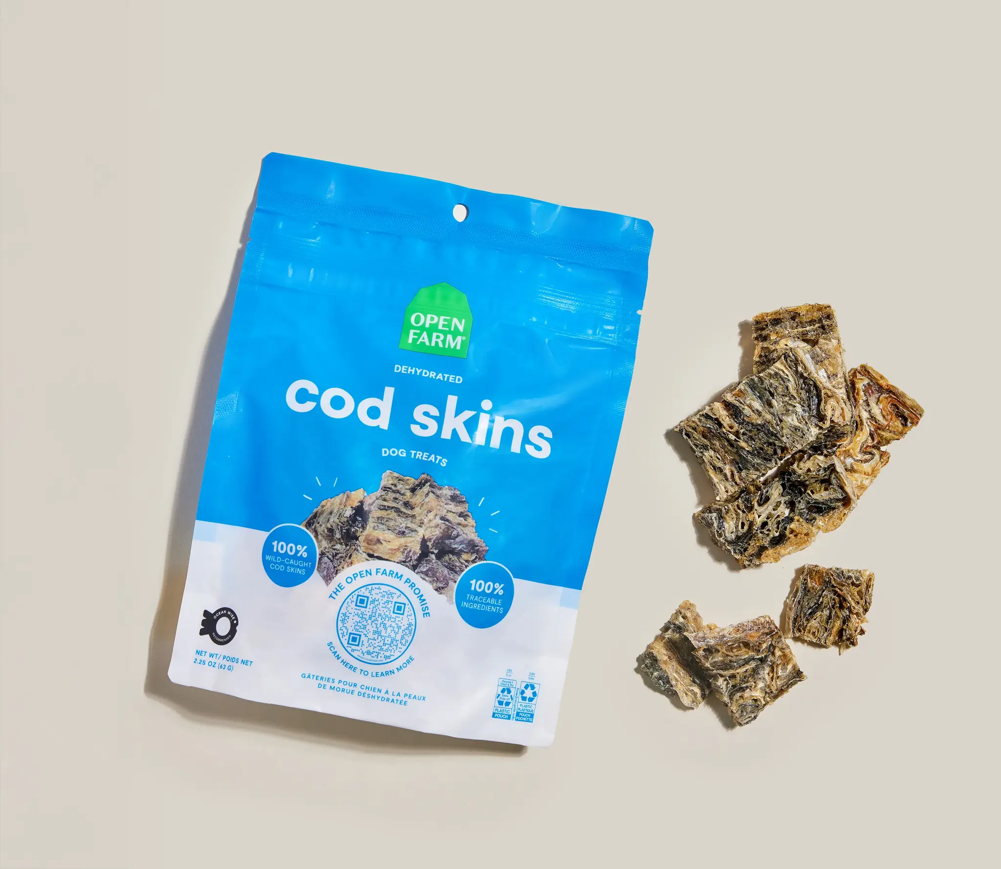 Open Farm Cod Skin Treats 7oz