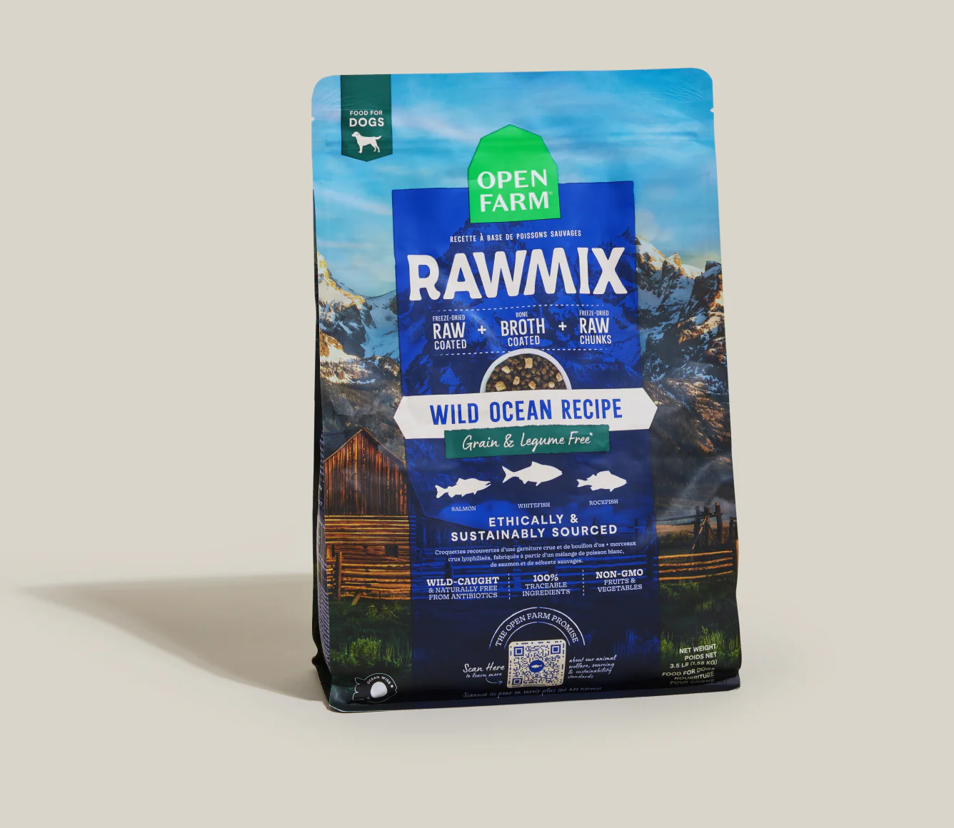 Open Farm Dog RawMix GF Wild Ocean 3.5lb