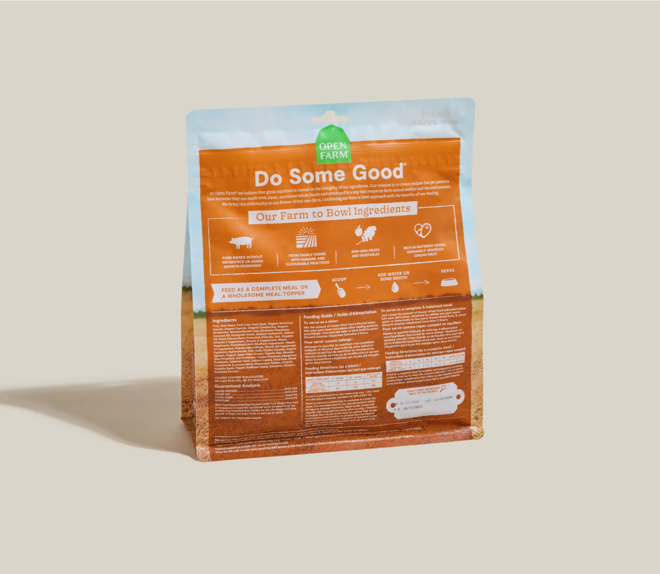 Open Farm Dog Freeze Dried Raw Pork 22oz