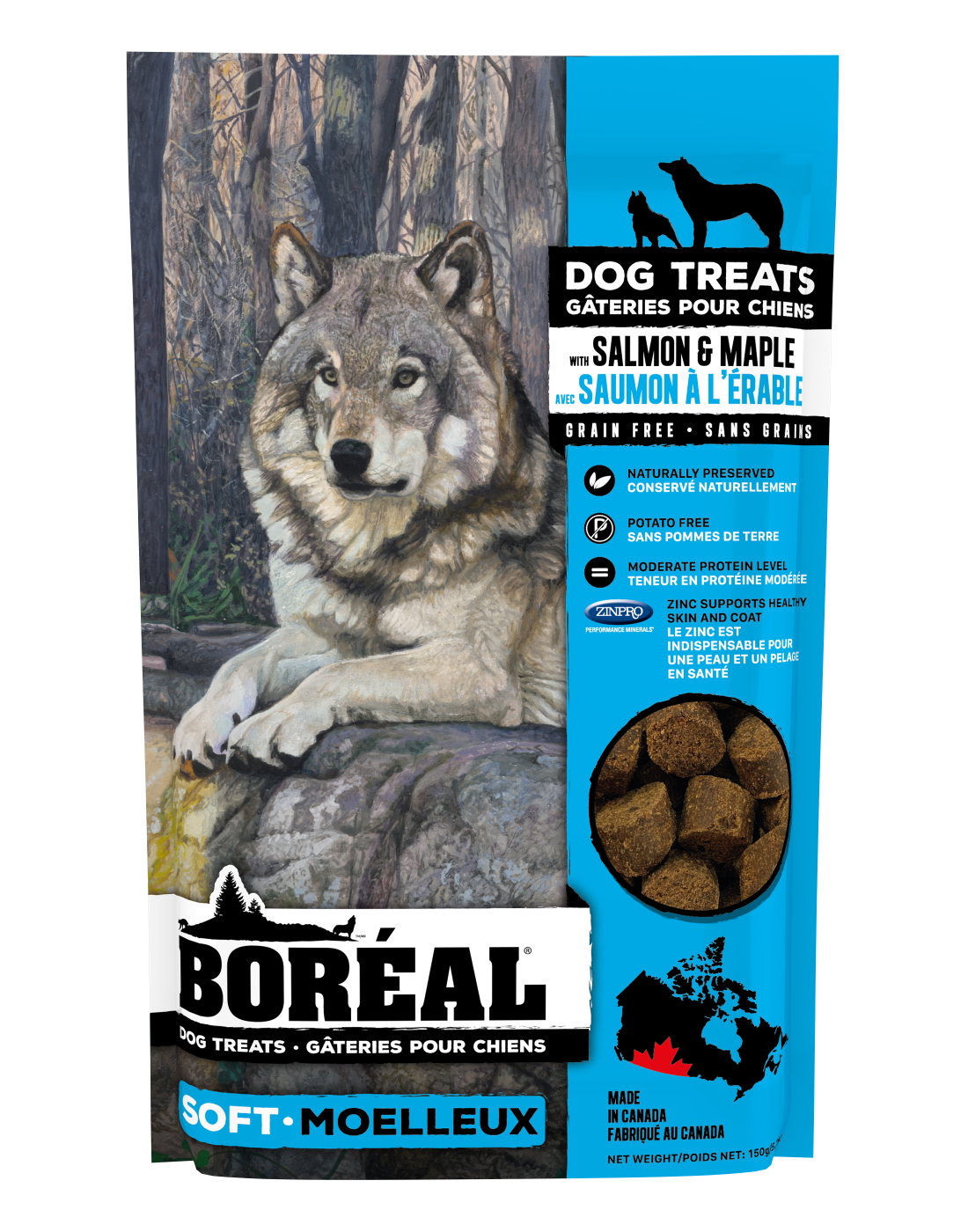 Boreal Dog Treats Peanut Salmon & Maple 150g