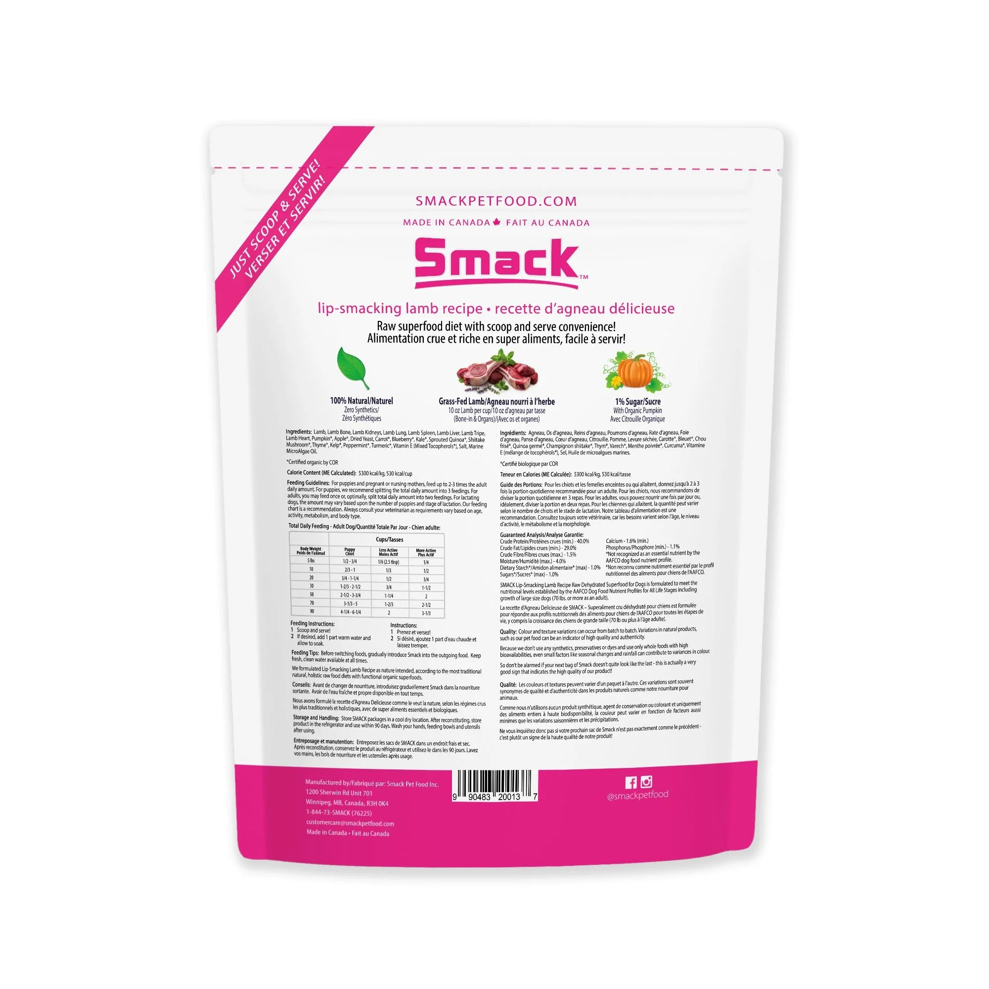 SMACK Dog - Lip Smacking Lamb 2.5kg