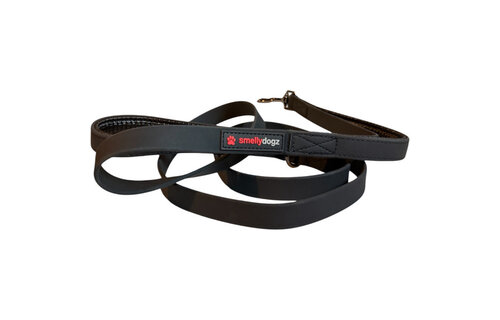 Smellydogz Double Handle Lead Black 0.75" 6'
