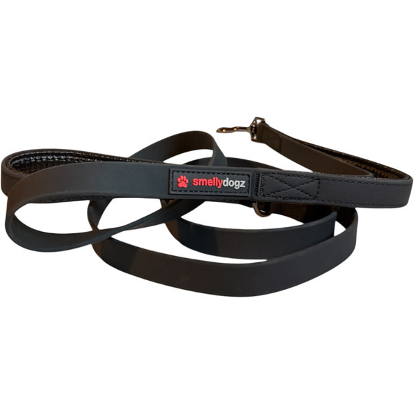 Smellydogz Double Handle Lead Black 0.75" 6'