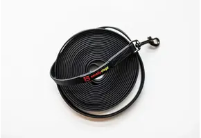 Smellydogz Long Line Lead Black 0.63" 20'