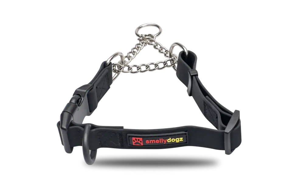Smellydogz Martingale Collar Black 0.75" 14-18"