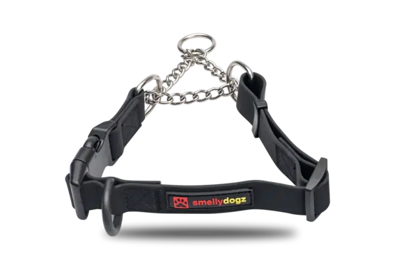 Smellydogz Martingale Collar Black 0.75" 14-18"
