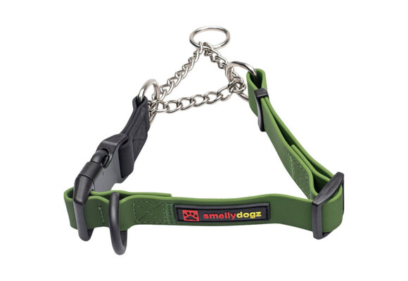 Smellydogz Martingale Collar Green 0.75" 14-18"