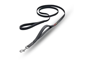 Smellydogz Double Handle Lead Black 0.75" 6'