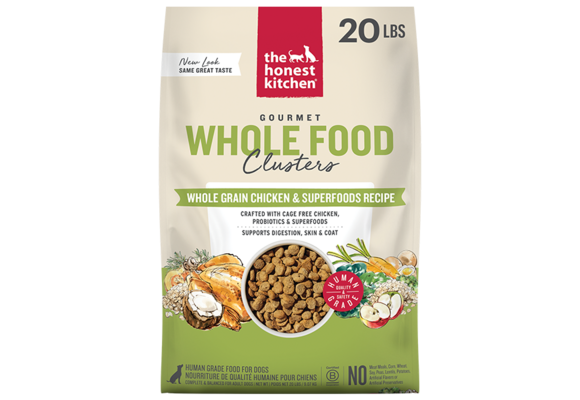 Honest Kitchen Whole Grain Clusters Chicken Dog 20 lb