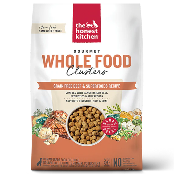 Honest Kitchen Dog GF Clusters Whole Food Beef 5 lb