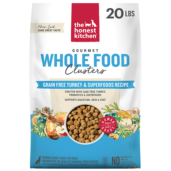 Honest Kitchen Dog GF Clusters Whole Food Turkey 20 lb