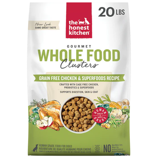 Honest Kitchen Dog GF Clusters Whole Food Chicken 20 lb