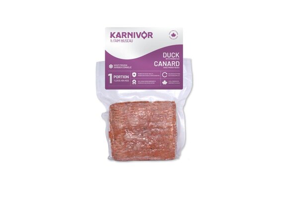 Faim Museau Karnivor Raw Dog Food Duck w/Probiotics Single 454g