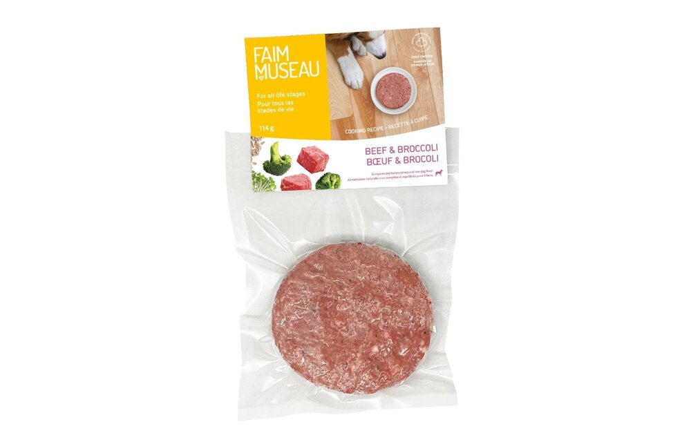 Faim Museau Raw Dog Food Beef & Broccoli-Cook 114g