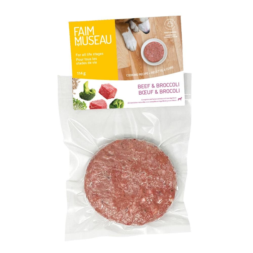 Faim Museau Raw Dog Food Beef & Broccoli-Cook 114g