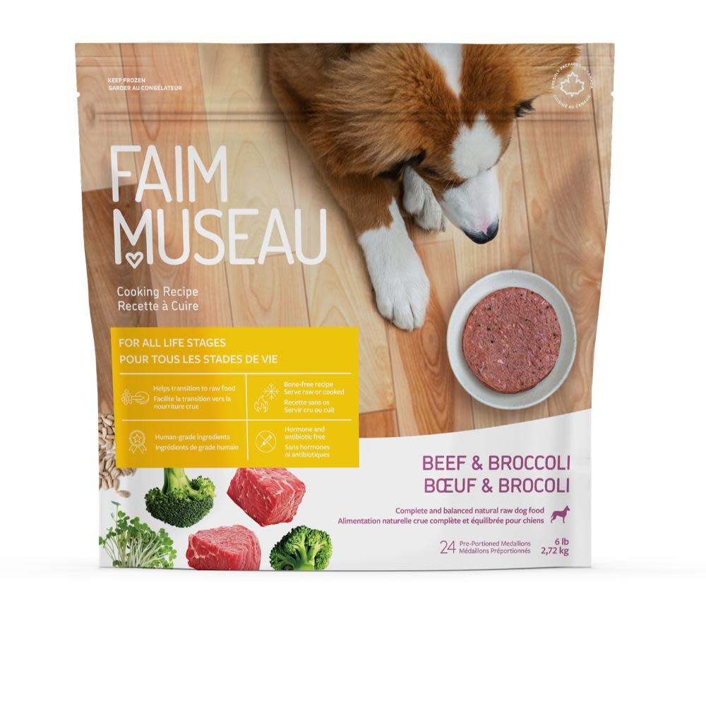 Faim Museau Raw Dog Food Beef & Broccoli-Cook 2.72kg