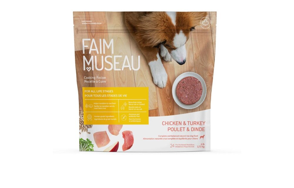 Faim Museau Raw Dog Food Chicken & Turkey 2.72kg