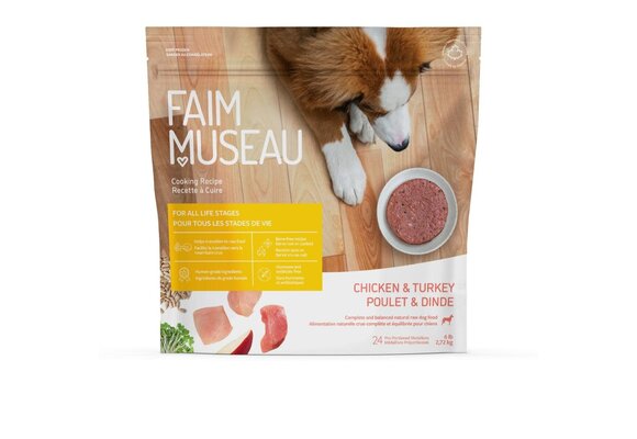 Faim Museau Raw Dog Food Chicken & Turkey 2.72kg