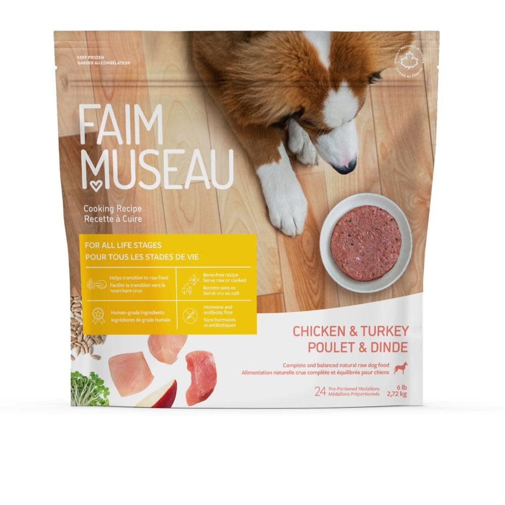 Faim Museau Raw Dog Food Chicken & Turkey 2.72kg