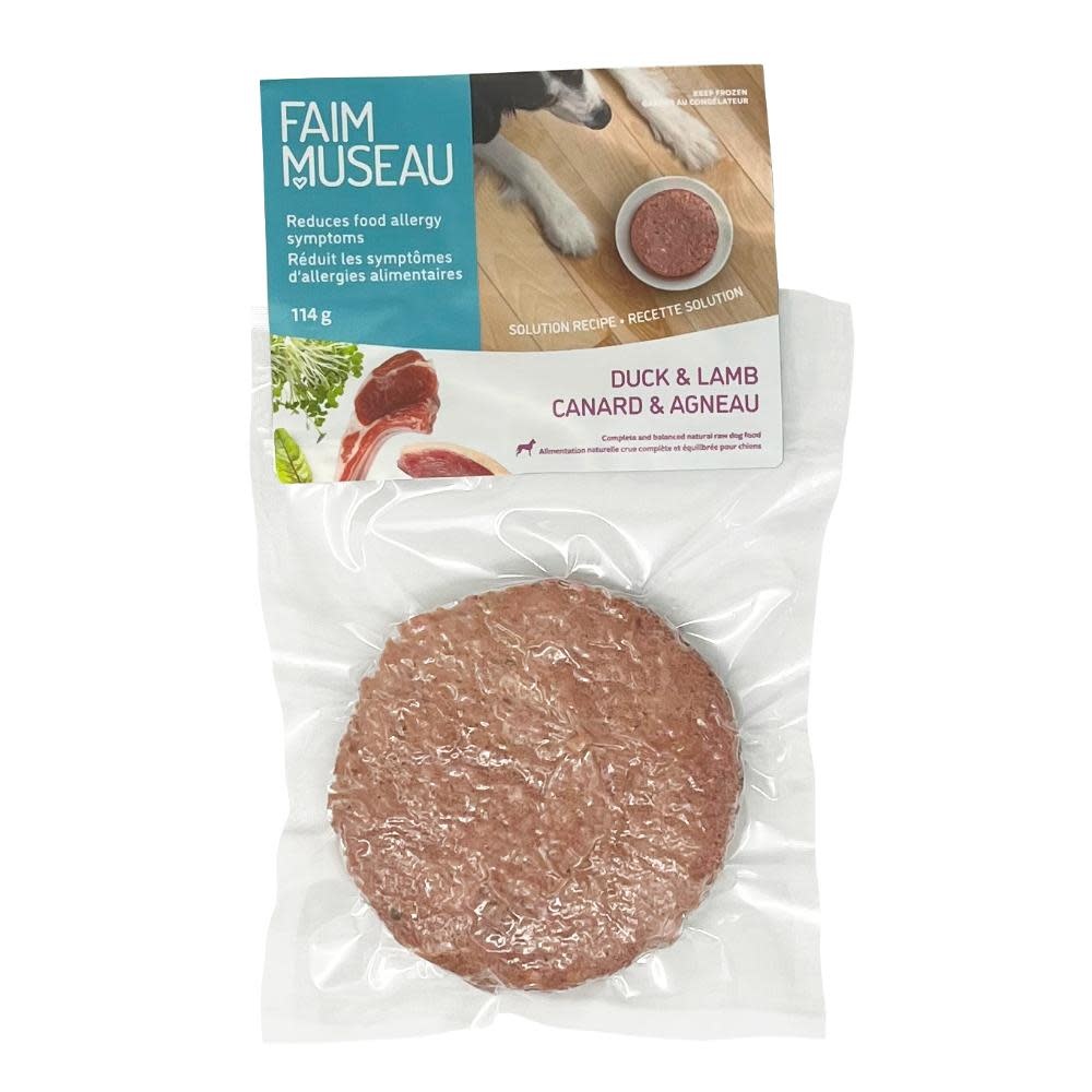Faim Museau Raw Dog Food Solution Duck & Lamb 114g