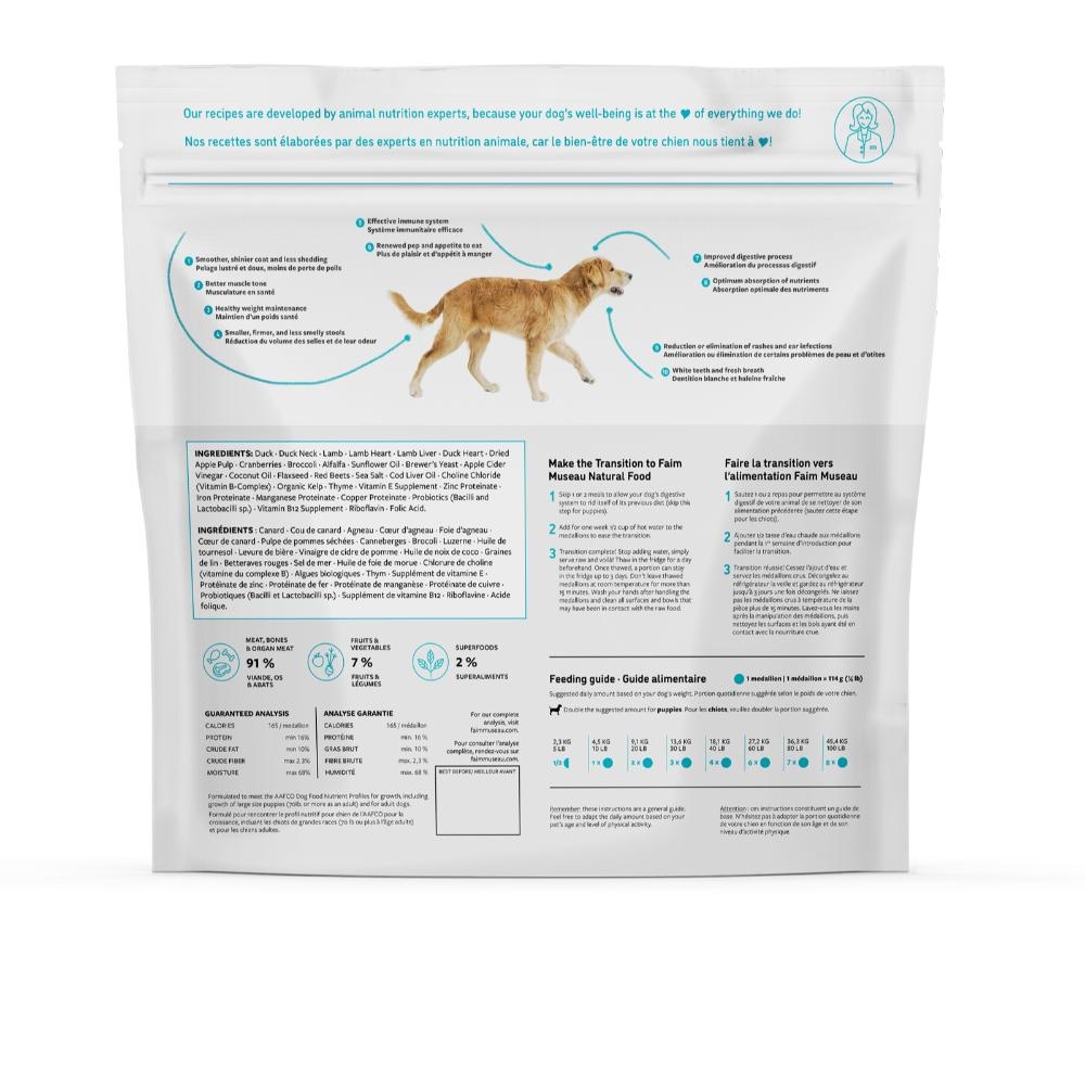 Faim Museau Raw Dog Food Solution Duck & Lamb 2.72kg