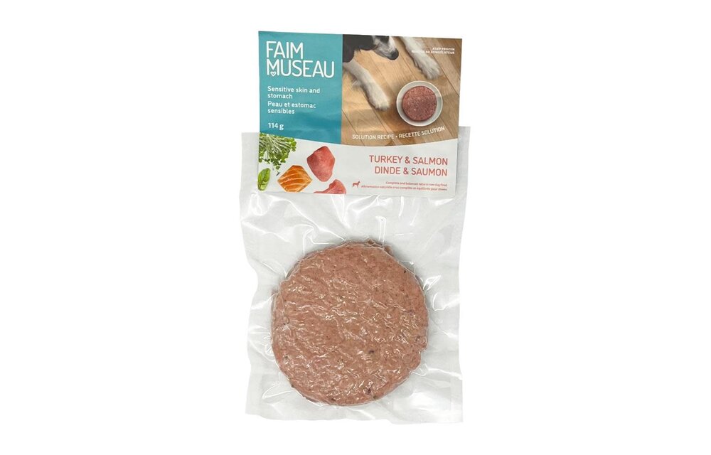Faim Museau Raw Dog Food Solution Turkey & Salmon 114g