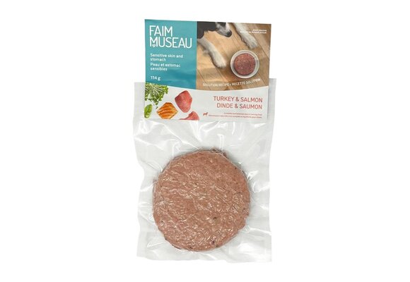 Faim Museau Raw Dog Food Solution Turkey & Salmon 114g