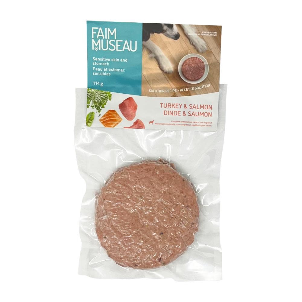 Faim Museau Raw Dog Food Solution Turkey & Salmon 114g