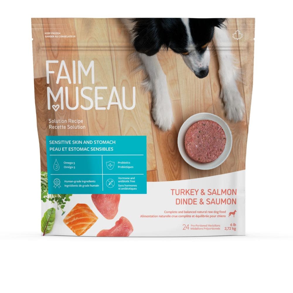 Faim Museau Raw Dog Food Solution Turkey & Salmon 2.72kg