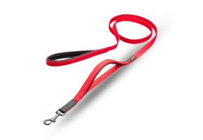 Smellydogz Double Handle Lead Red 0.75" 6'