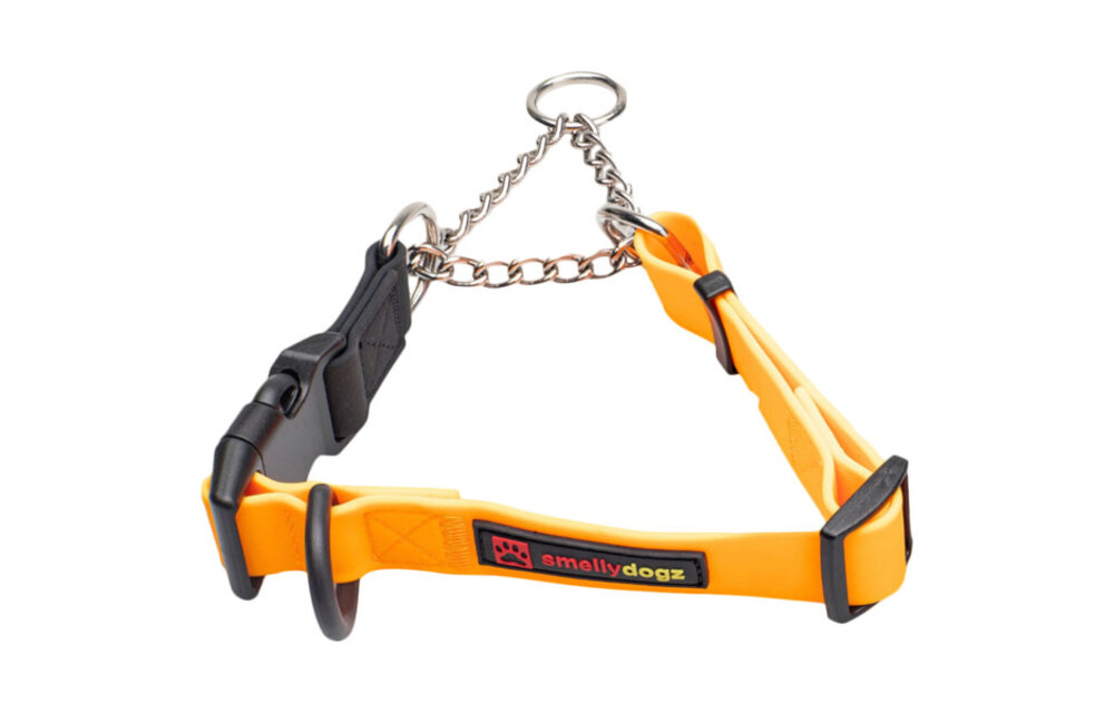 Smellydogz Martingale Collar Orange 0.75" 14-18"
